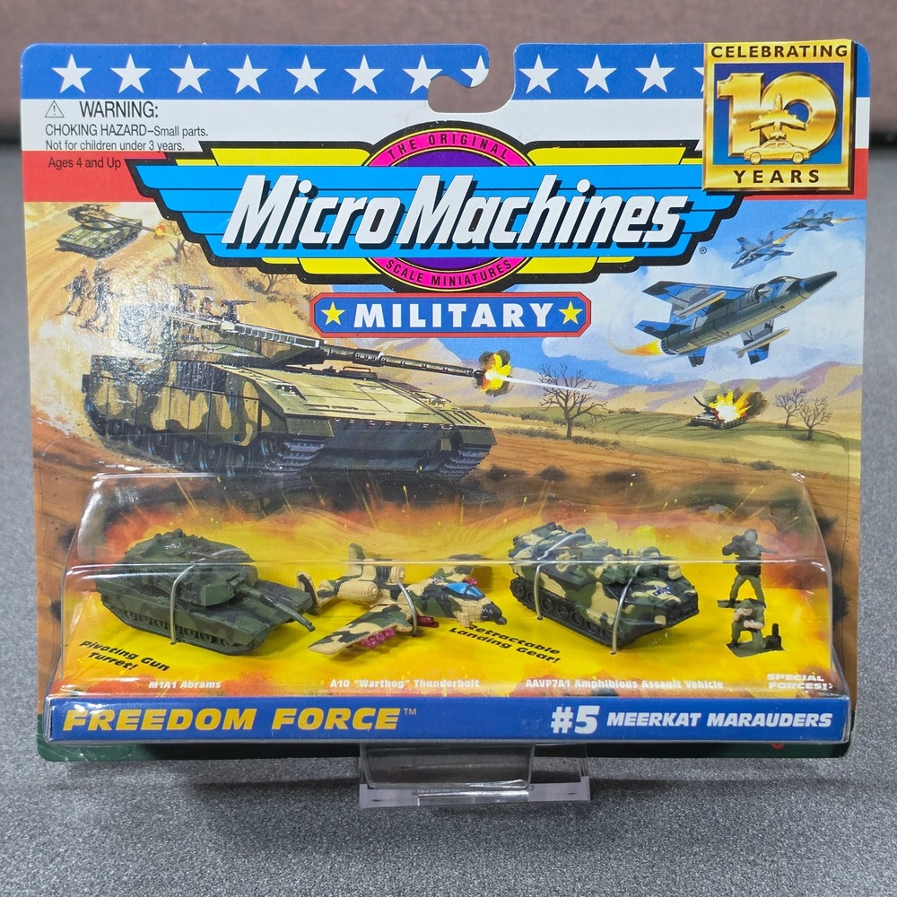Micro Machines Freedom Force #5 Military Set New M1A1 A10 AAVP7A1 Camo Tank Toy